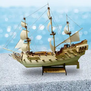  1/300 Nautice Barca de Navigatie Model Kituri de Nave Pirat Meserii pentru Decor Birou