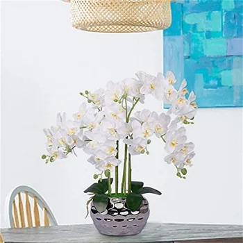  1 buc Accesorii pentru Casa de Mătase Artificială Orhidee Phalaenopsis Simt Film Flori de Nunta Decor, Recuzită Fotografie Artificială în Ghiveci