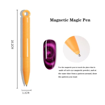  1 BUC Nail Art Magnet Stick Ochi de Pisica Magnet Este Potrivit pentru lac de Unghii Lustruire 3D Linie Efect Multifuncțional Magnetic Pen Fierbinte