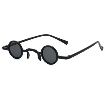  1 BUC Retro Mini-ochelari de Soare Rotund Bărbați Cadru din Plastic Auriu Negru Rosu Mic, Rotund, Încadrat ochelari de Soare Populară Culoare Lentile de ochelari de Soare