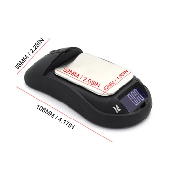  1 buc x 500g 0.01 g Mini Scară de Buzunar Digital Portabil de Precizie, Cântare Digitale LCD Mouse-ul de Bijuterii Scara g/oz/ct/gn 4 Unități