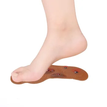  1 Pereche de Pierdere în Greutate Terapia Magnetică Branțuri pentru Pantofi Patul de Masaj cu Perna de Pierdere în Greutate Picior de Îngrijire Maro Transparent Branturi de Silicon