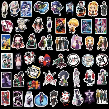  10/30/50/100buc Anime Demon Slayer Decalcomanii Autocolante DIY Valiza Frigider, Telefon, Laptop Chitara Masina Graffiti Desene animate Autocolant Jucărie pentru Copii
