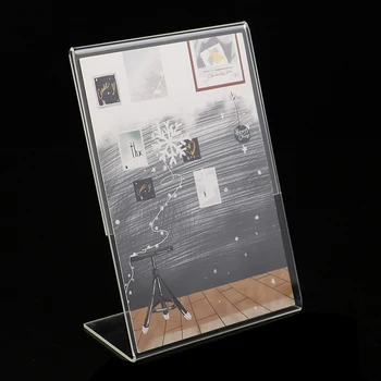  10cmx15cm A6 Acril Transparent Display Stand Birou Raft de Înaltă Calitate de Afișare Card Stand de Birou de Afaceri Sta pe Desktop Titular