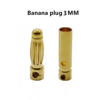  10Pair 2mm 3mm, 3.5 mm, 4mm Placat cu Aur Glonț Soclu Banana de sex Masculin de sex Feminin Conector Banana Plug Model de Baterie.