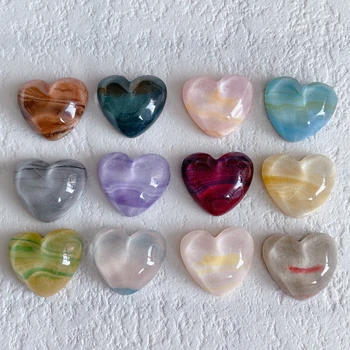  12-culoare retro înflorit geometrice piersic inima cercei patch-uri de material DIY de casă hand-made material ingrediente