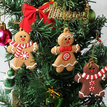  12pcs Crăciun Gingerbread Man Set Ornamente pentru Pomul de Crăciun Agățat Pandantiv Copii Cadou Petrecere de Craciun Decor de Anul Nou