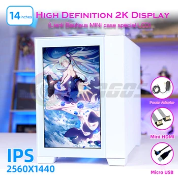  14Inch Extinde Vertical pe Ecran Pentru Lian Li O11D MINI Caz,2560*1440 IPS LCD 2K Monitor Suport USB interfata HDMI