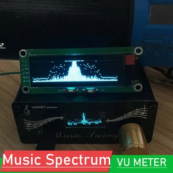  2.08 inch OLED Muzica Spectru de Afișare Analizor MASINA poower Amplificator Audio Indicator de Nivel ritm de muzică Analizor de VU METRU