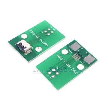  2 buc Flexibil Cablu Plat FFC FPC Conector Adaptor 4 Pini 0.5 mm la 2.54 mm pas 4 P 2x2 Pini prin găuri BAIE PCB Converter