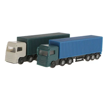  2 buc Model de Camion Container Figura Camion Transportor de Vehicule Auto 1:150 N Scară Clădire Peisaj Layout