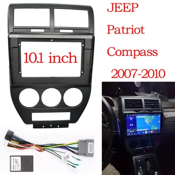  2 Din 10.1 Inch Radio Auto Plastic Măștii Panoului de Cadru pentru JEEP Compass, Patriot 2007-2009 Instalare GPS Mp5 Dash Kit de Montare