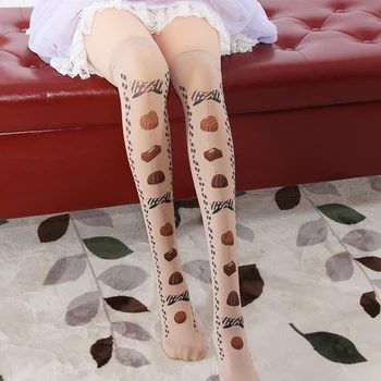  2019 Printesa ciocolata dulce LOLITA șosete Japoneze LOLITA over - the - genunchi picioarele catifea ciorapi sex feminin