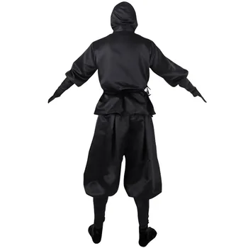  2021 nou Japonez ninja negru cosplay costum Halloween, costum adult ninja samurai bărbați și femei, marimea XS-3XL