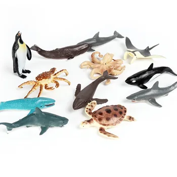  2021 Simulare de Animale Ocean Modelul Stabilit Cifrele de Rechin Balena Turtle Delfin, pește-Spadă Figurine jucarii Educative pentru copilul Cadou