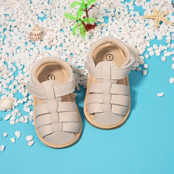  2021 Vara Nou-născuți Sugari Copii Băieți Fete PU-dă-i Pantofi cu Talpă Moale Gol Adidasi Sandale Pantofi se Potrivesc Pentru 0-18M Crib Pantofi