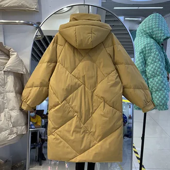  2022 Iarna 90% Alb Rață Femei cu mult Timp Puffer Jacheta din Pene Haina de Dimensiuni Mari Jachete Pentru Femei Palton Îmbrăcăminte exterioară