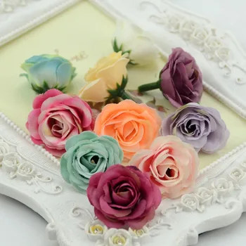  20buc 3 cm Mini Rose Pânză de Flori Artificiale Pentru Petrecerea de Nunta Acasă Decorare Camera Căsătorie Pantofi, Pălării, Accesorii de Flori de Mătase