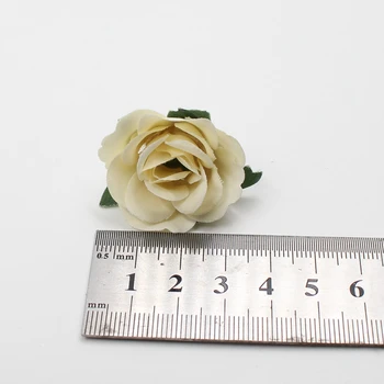  20buc/lot flori artificiale 3,5 cm mini silk rose cap de Valentine ' s Zi, nunta de decorare DIY Flori de perete cutie de cadou flori artizanale