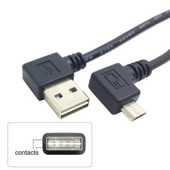  20cm cablu Micro usb 90d unghi drept Micro USB2.0 Reversibil usb de încărcare cablu de date pentru tableta și Andriod telefon mobil