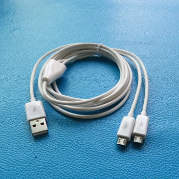  24AWG 2meter 6ft Dual Micro USB Splitter Cablu de Alimentare 2 Micro USB Dispozitive La o Dată