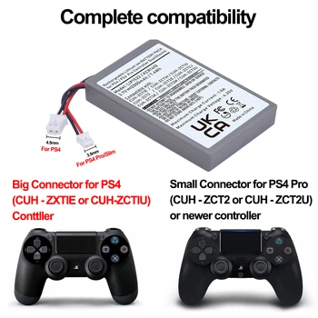  3.7 V 2000mAh Baterie pentru Sony PS4/PS4 Pro Slim LIP1522 DualShock V1 V2 Controller Primele n a Doua Generație Playstation PS4