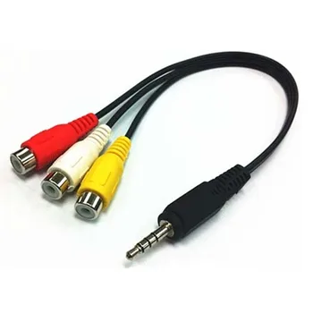  3 RCA 3rca de sex Feminin-3.5 MM Jack M/F Audio Video, Cablu Adaptor cablu NOU