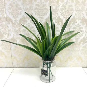  30CM 10 Frunze de Orhidee Artificiale Iarbă Verde Plante Aranjament floral Material Interior Real Atinge DIY Nunta Hotel Decor Acasă