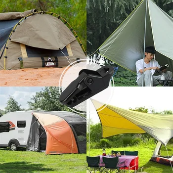  30pcs Cort Hool Tent Clip Tent Clip Clemă Prelată Set Drumeții Prelata Windproof Cort Crocodil Clip în aer liber Camping Consumabile