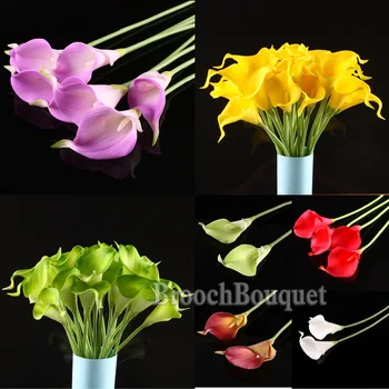 33cm 6pcs HeadCalla Floare de Crin de Mireasa modele de Buchete de Mireasa Artificiale Fermecătoare Flori de Nunta Buchet de Mireasa Decor Acasă