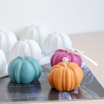  3D Dovleac Silicon Lumânare Mucegai DIY de Luare de Săpun Lut Ipsos Artizanat Mucegai Halloween Acasă Decorare Tort Drăguț Matrite de Ciocolata