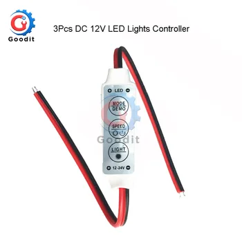  3Pcs DC 12V Lumini cu LED-uri Controler de la Distanță Controler RGB LED Strip 3key pentru SMD 5050 3528 5630 Benzi cu LED-uri Lumina