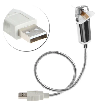  40CM Gooseneck Flexibil USB LED Ceas Ventilator cu Afișare în Timp Real Pentru Notebook PC 5V