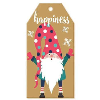  50-100buc Desene animate de Craciun Hârtie Kraft Tag-uri Drăguț Moș Crăciun Artizanat Agățat Etichete Decor de Crăciun Consumabile 3*5 cm