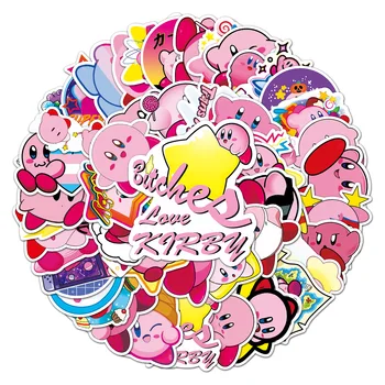  50 de Noi Stele Kirby Graffiti Autocolante transfrontaliere de Desene animate Anime DIY Notebook Depozitare Autocolante rezistent la apa