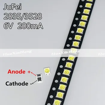  500 BUC Original JUFEI 2835 3528 1210 6V SMD LED-uri Pentru Reparații TV Iluminare alb Rece LCD cu Iluminare LED