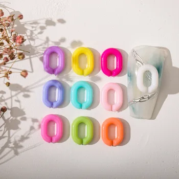  50PCS 3D Jeleu Incuietoare de Inel de Decoratiuni de Arta Unghiilor Farmece Cercuri Amestecat Culori Bomboane Mini Gogoasa Cheie Cataramă Accesorii Manichiura