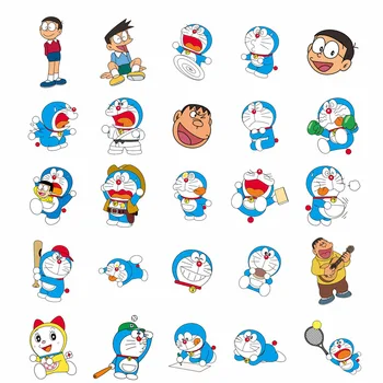  50pcs Doraemon Autocolant de Desene animate pentru Copii Autocolant Chitara Cărucior Caz Skateboard Autocolant Anime Drăguț Autocolante Laptop Piele