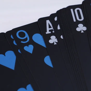  54pcs nou PVC rezistent la apa Pură Magie Neagră Cutie plină de Carduri de Plastic de Joc Set Punte Poker Clasic Magic Trucuri Tool