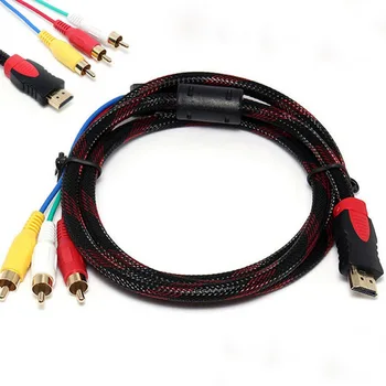 5Ft compatibil HDMI Pentru a 3-RCA Video-Audio AV Component Converter Cablu Adaptor Pentru HDTV, DVD player Proiect