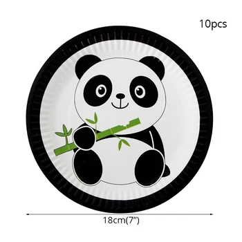  61pcs Panda Petrecere Decoratiuni Veselă de Unică folosință Seturi Placa Cupa Servetele Panda Partid Decor Petrecere Copil de Dus Favoruri