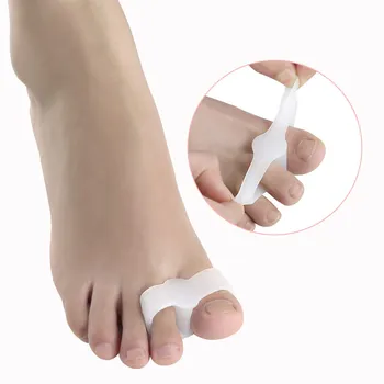  6Pcs=3Pairs Silicon Gel Degetelor Piciorului Protector Două Găuri Degetul mare Valgus Tep Separator Ortopedice Corector Îndreptat Pedichiura