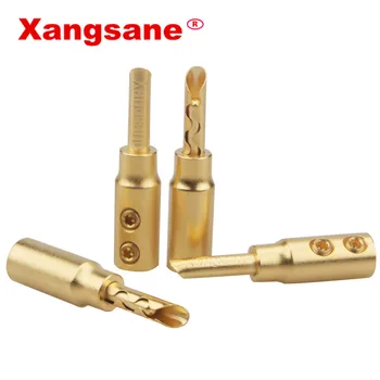  8pcs 50pcs 100buc Xangsane cupru pur nisip-placat cu aur banana plug de difuzoare hifi conector de cablu gratuit lipire conector audio
