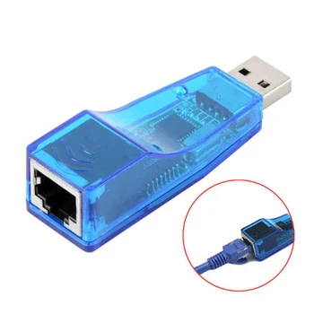  Adaptor USB Ethernet 10Mbps placa de Retea Conector Rj45 Lan Converter pentru PC, Laptop Windows Internet prin Cablu televiziune prin Cablu