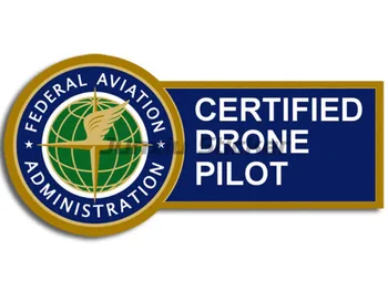  American Vinil Rotund FAA Certificate Telecomanda Pilot Autocolant (Logo-ul Drone Federală a Aviației de Certificare)