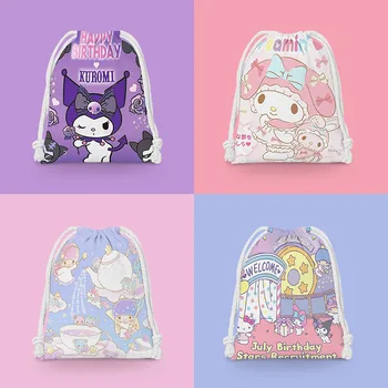  Anime Sanrio Hello Kitty Sac Cordon Melodia Mea Kuromi Cinnamoroll Diverse Sac De Depozitare Cu Sac De Cosmetice Portabil Borsetă