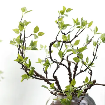  Artificiale spumă moale ramură cu frunze verzi simulare planta verde spumă moale de viță de vie arbitrare formă curbată nunta decor acasă