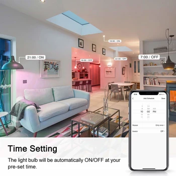  AUBESS Tuya GU10 WiFi Inteligent de Lumină de Becuri cu LED-uri RGB+CW 4W Estompat Lămpi de Viață Inteligentă App de la Distanță Contro Lucra cu Alexa de Start Google