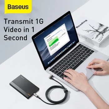  Baseus PD 100W C USB de Tip C Cablu de Încărcare Rapidă 4.0 QC 3.0 Încărcător Rapid Pentru MacBook Samsung 10Gbps Date de Sârmă 4K Video HD de Cablu