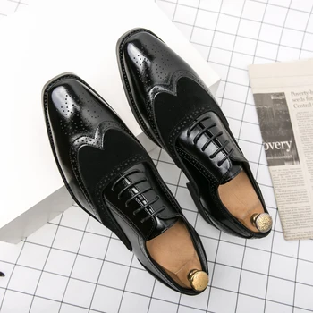  Bocanc Pantofi Barbati Formale Brand Italian de Afaceri Pantofi pentru Bărbați Pantofi Oxford din Piele Coafor Rochie Eleganta de Pantofi Pentru Bărbați pantofi de Nunta